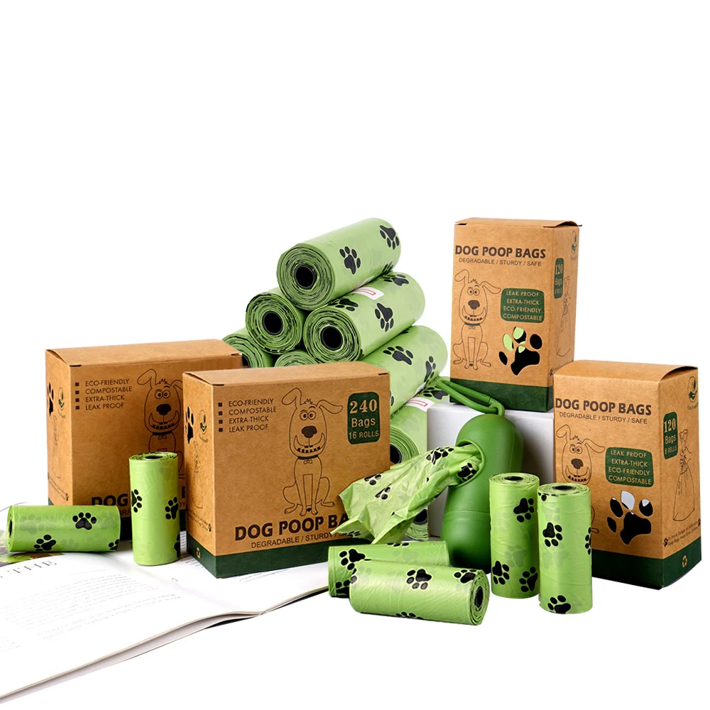 Wholesale high quality plastic customized 100% PLA eco friendly biodegradable pet waste dog poop bag