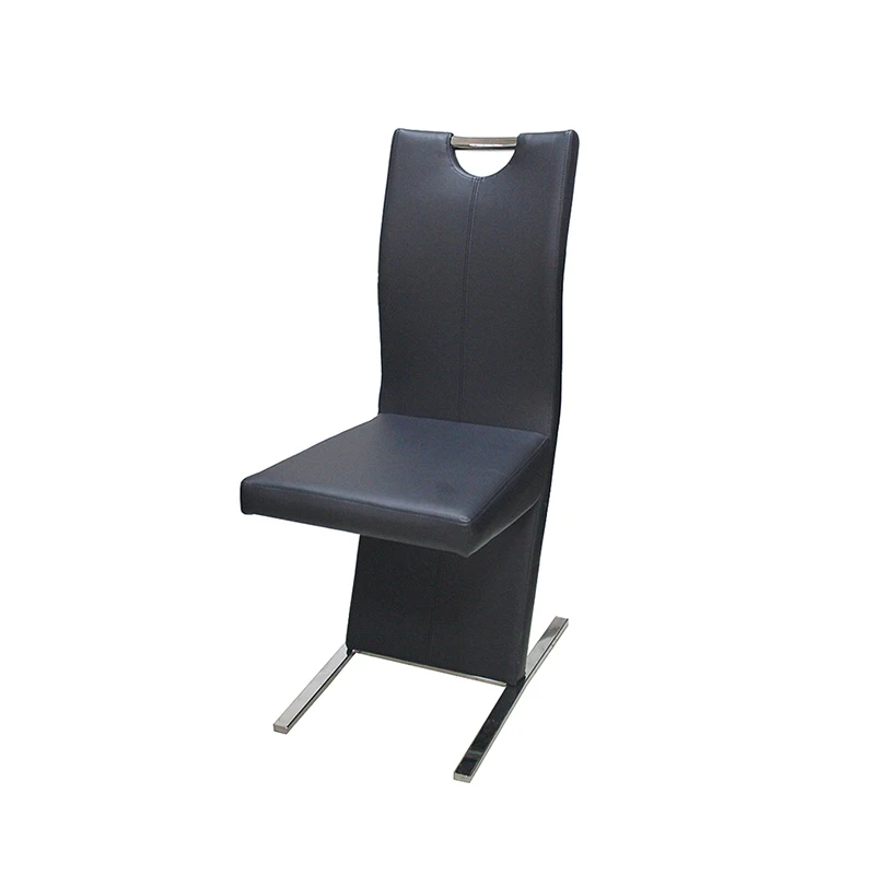 new design Unique restaurant furniture modern classic industrial metal pu leather dining chair