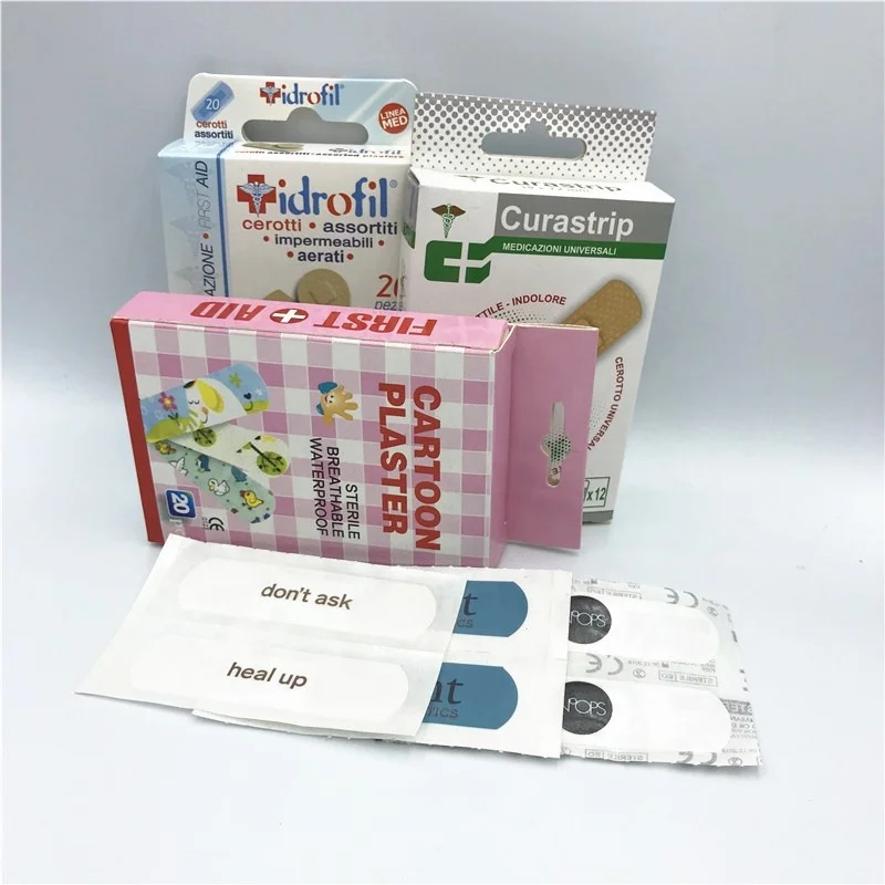 YOUCAN пользовательская печать разных цветов stong bandaid band вспомогательная коробка для детей aid