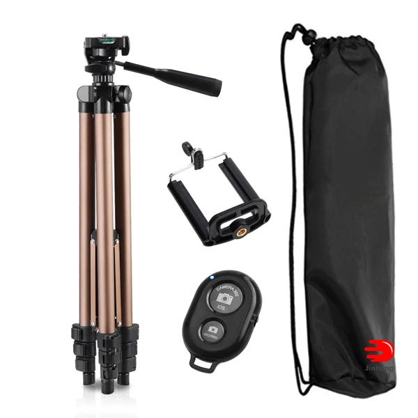 
Factory Derectly Sale Aluminum 360 DSLR Professional Camera Mobile Phone Tripod Stand Trival Trip Outdoor Tripod for Facebook 