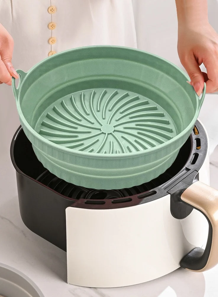 Amazon Trending Best Seller Collapsible Airfryer Liner Silicone Air Fryer Bowl Reusable Baking Tray for Silicone Air Fryer Pot