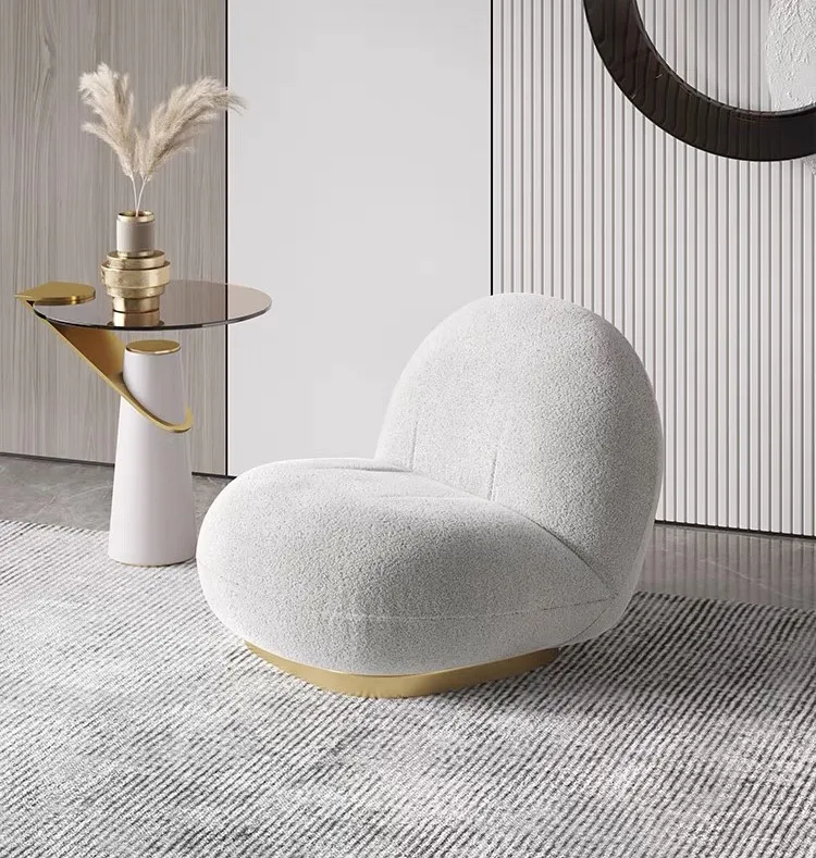 Light luxury simple home network red comfortable Sydney chair Cloud chair Lamb velvet single leisure chair Light luxury  sofa