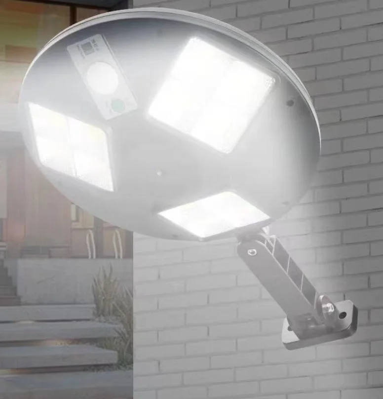 New round solar human body induction street lamp wall light with remote control outdoor courtyard rain lighting street light