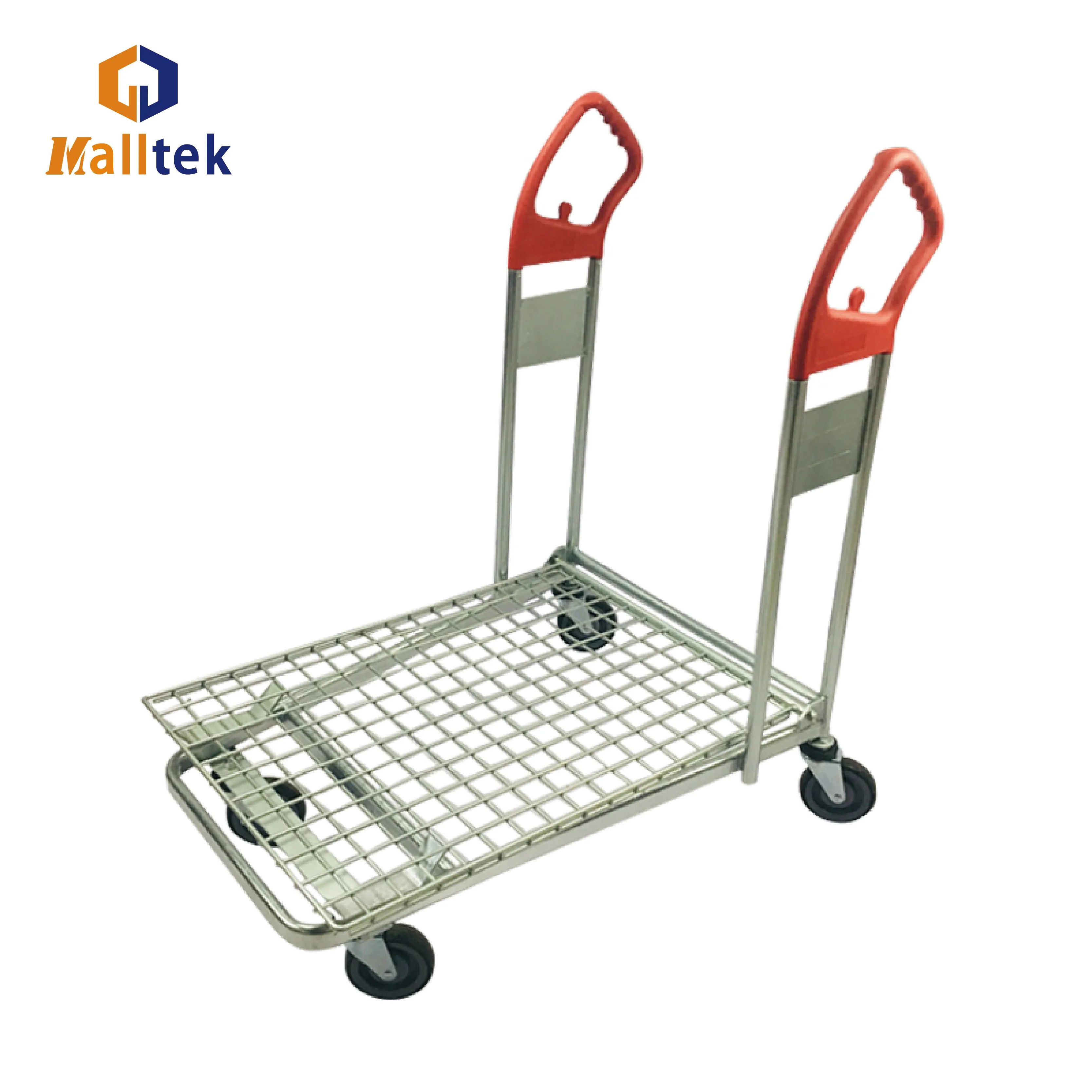 Heavy Duty Supermarket Platform Warehouse Handling Truck Trolley Cart for Transporting