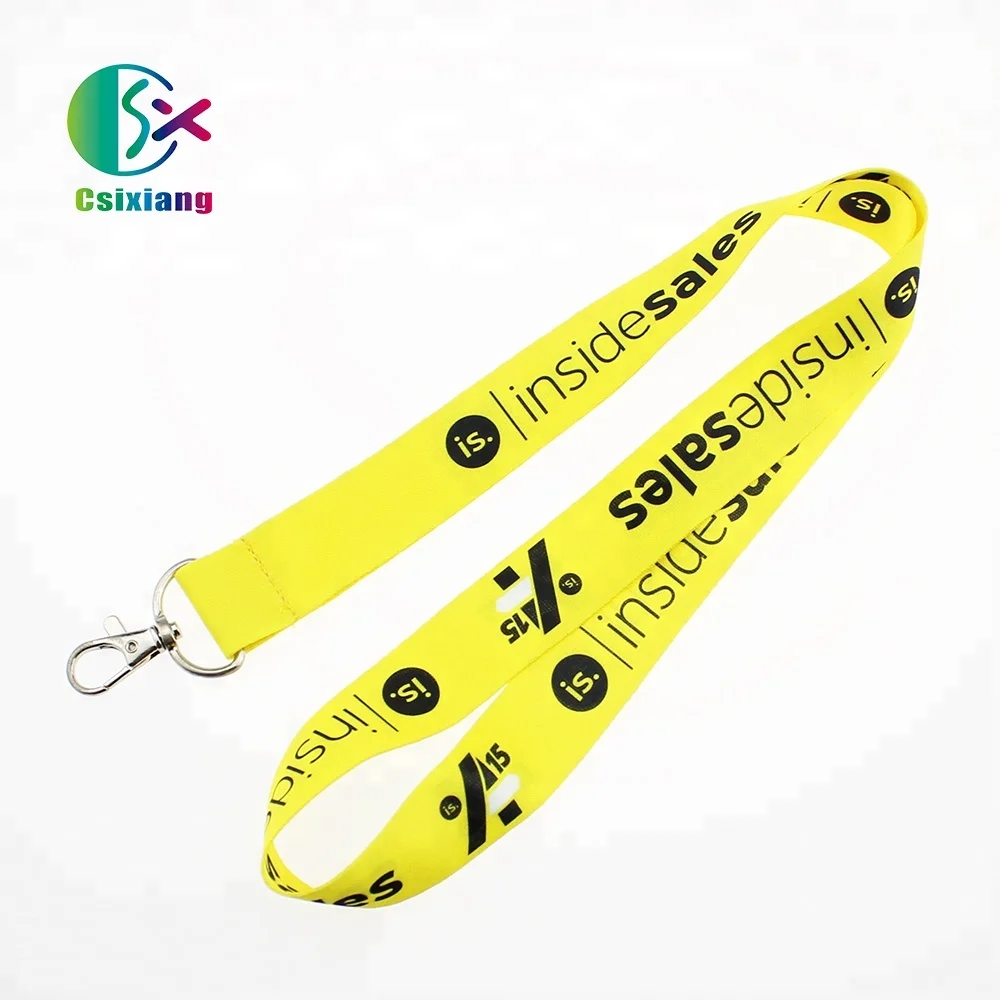 Full Color Transfer Print Smooth Polyester Lanyard With oval hook in Matt Black color