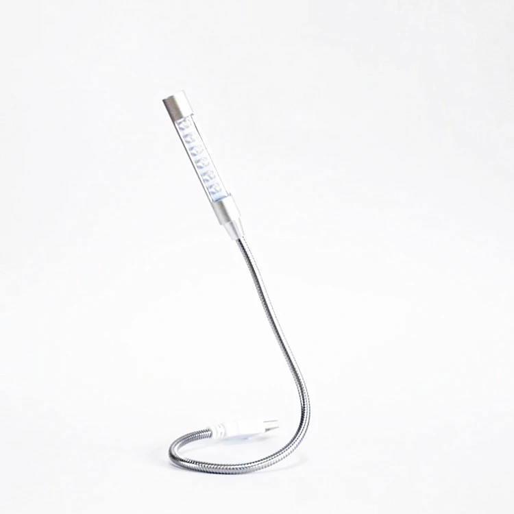 Usb new strange flexible metal hose led light 6pcs super bright light bead notebook keyboard portable lamp USB light