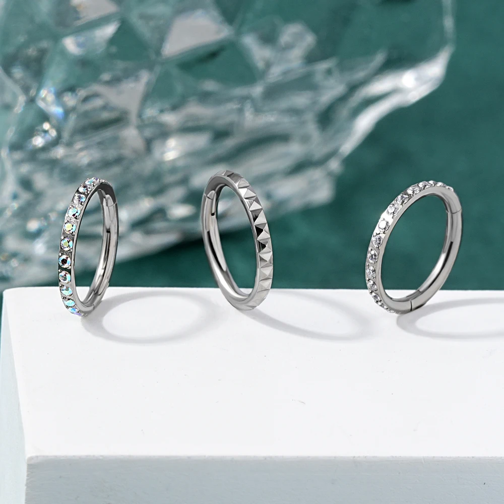 Fashion nickel free hypoallergenic piercing titanium hoop nose rings titanium body jewelry Piercings Ring Nose Piercing Jewelry