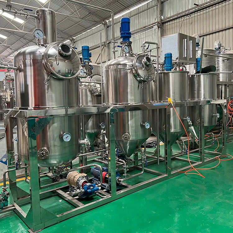 Economic Edible Vegetable Cooking Oil Plant Crude Soybean Cottonseed Sunflower Palm Kernel Oil Recycling Machine Oil Refining