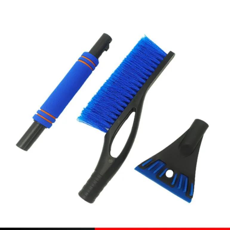 dismountable detachable snow brush with scraper for cars