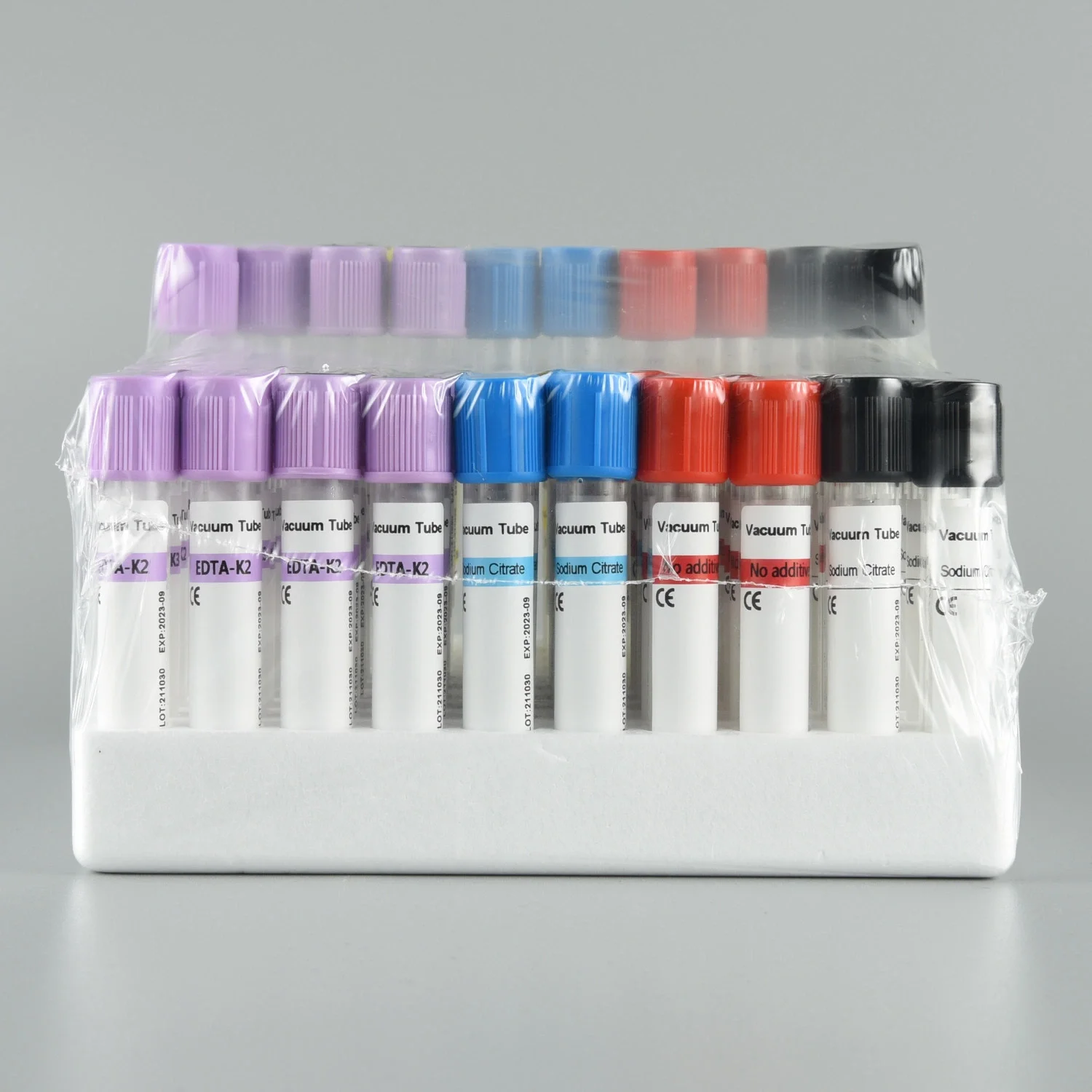 Disposable Glass or PET EDTA/Plain/Gel&clot/Heparin/ESR vacuum or Non-Vacuum blood collection test tube