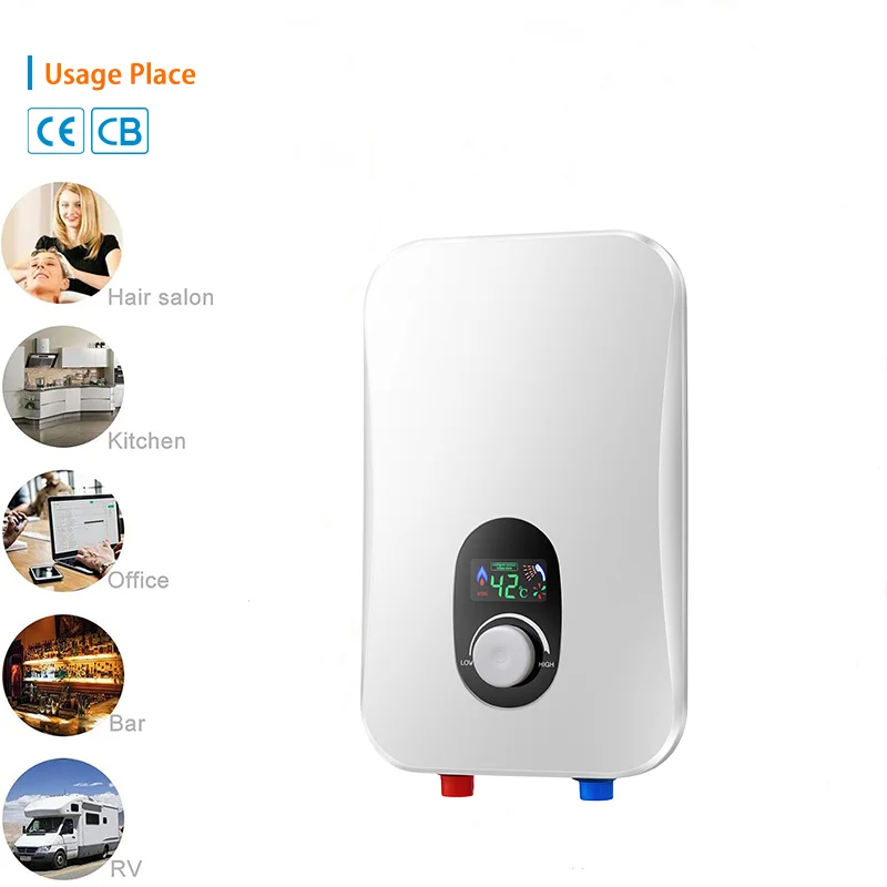 High quality customized 7500W Touch Control Instant water heater tankless for Shower Bathroom Kitchen Hotel