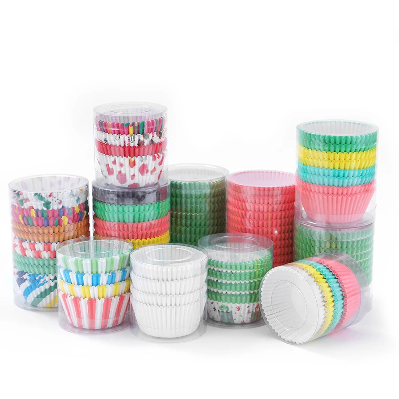 Производитель 100 шт./компл. бумажные стаканчики для кексов формы для торта Подложка для кексов коробка для выпечки маффинов коробка для чашек лоток для вечеринок форма для торта
