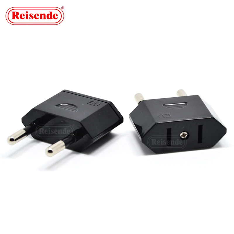 Copper Small Us To European To Us Plug Adaptor Ac Electrical Socket Outlet Euro Plug Adapter