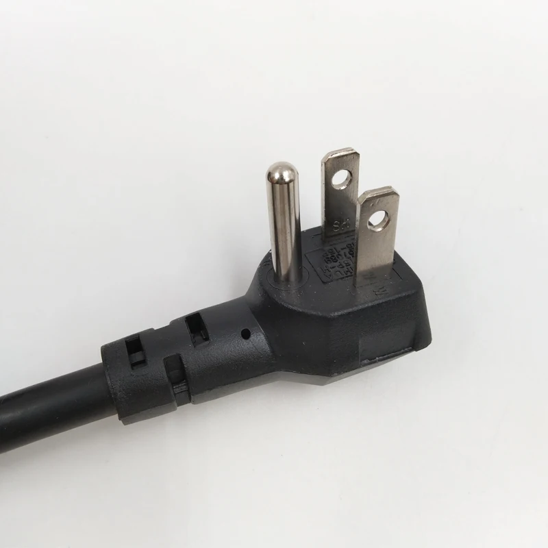 AC power cord with angled NEMA5-15P plug, free end