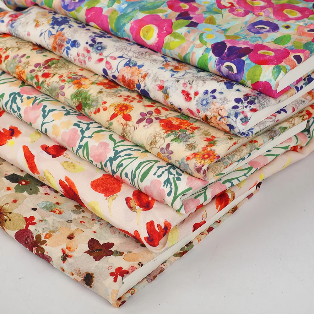 High quality new designs custom digital printing tencel lyocell fabric woven for dresses and t-shirts