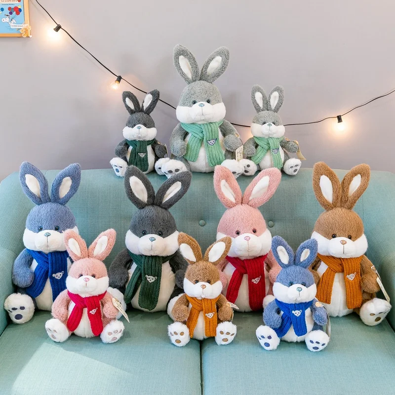 2022  23cm/35cm Children Sleeping Puppets Malt Rabbit Stuffed Plush Toy Doll Cute Cartoon Rabbit Pillow