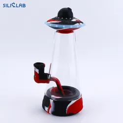 smoke shop supplies new UFO cute silicone water pipe tobacco accessories smoke bubble poly glass smoking bubbler tobacco pipe