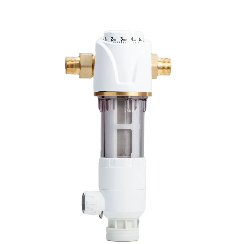 stainless steel self clean sediment built in pressure gage prefilter whole house water treatment machinery and filtration system