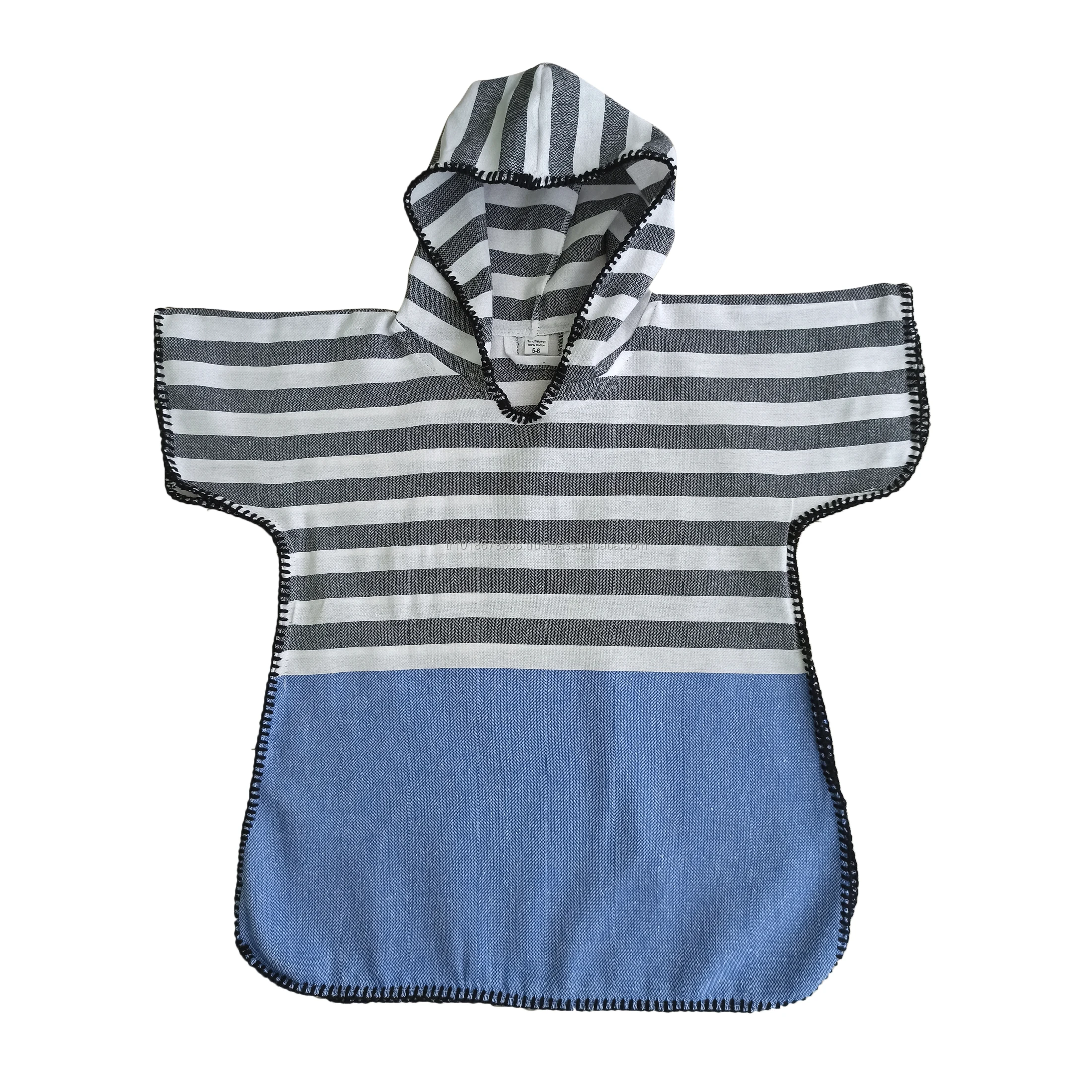 Children child Kids Hooded Towel Beach Pool Poncho Swimming Class ponchos - Baby shower newborn gifts Turkish made