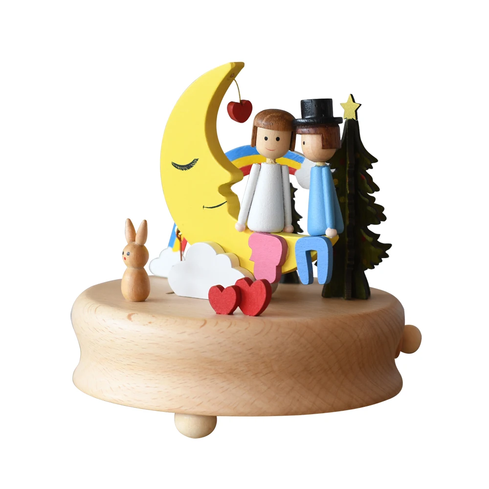 Handmade Wooden Wedding Favors Music Box for Lover