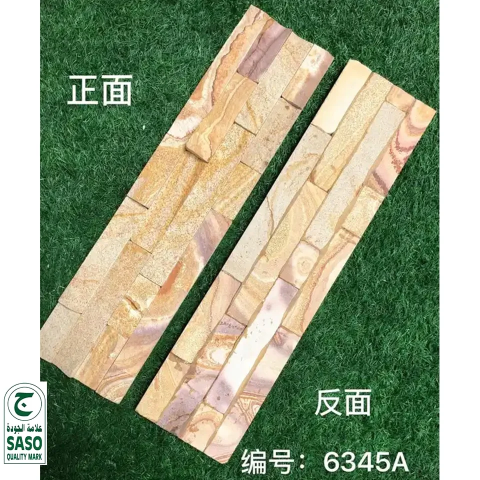 Natural stone splicing 3d outdoor wall slate cladding elevation veneer villa exterior wall plate