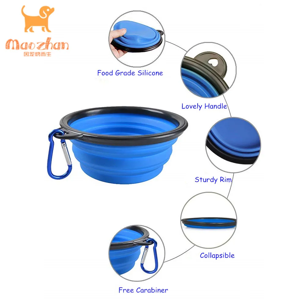 Travel petbowl pet silicone bowl food bowls