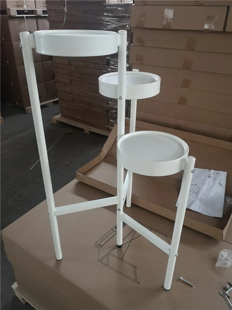 Modern Metal Flower Plant Stand House Home Decoration Flower Stand Tri-Level Metal Floor Plant Stand For Home