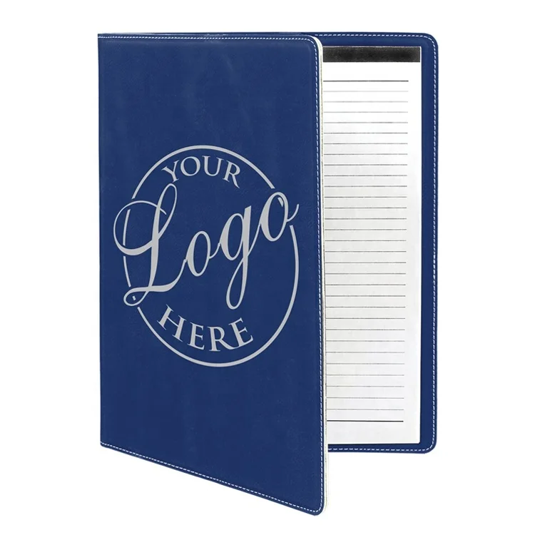 Professional Custom Refillable Notepad Personalized Padfolio Organizer File Folder Portafolio De Cuero PU Leather A4 Portfolio