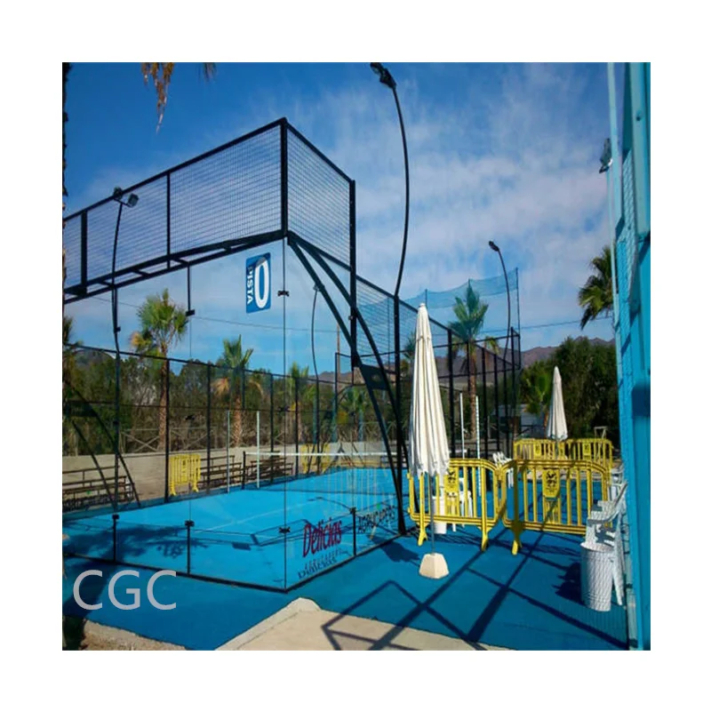 Professional Manufacturers12Mm Thickness Tempered Glass Rubber Padel Tennis Court