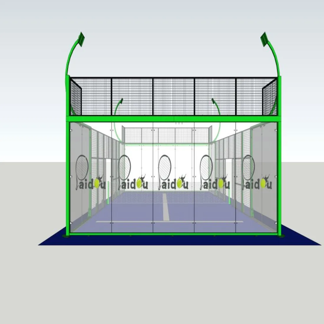 artificial turf for padel tennis court vidrio templado padel court