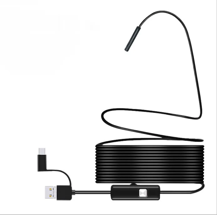 Amazon hot 6 led lights USB Endoscope Type C Borescope for OTG Phone PC 7 mm Inspection Snake Camera Waterproof (1600334834019)