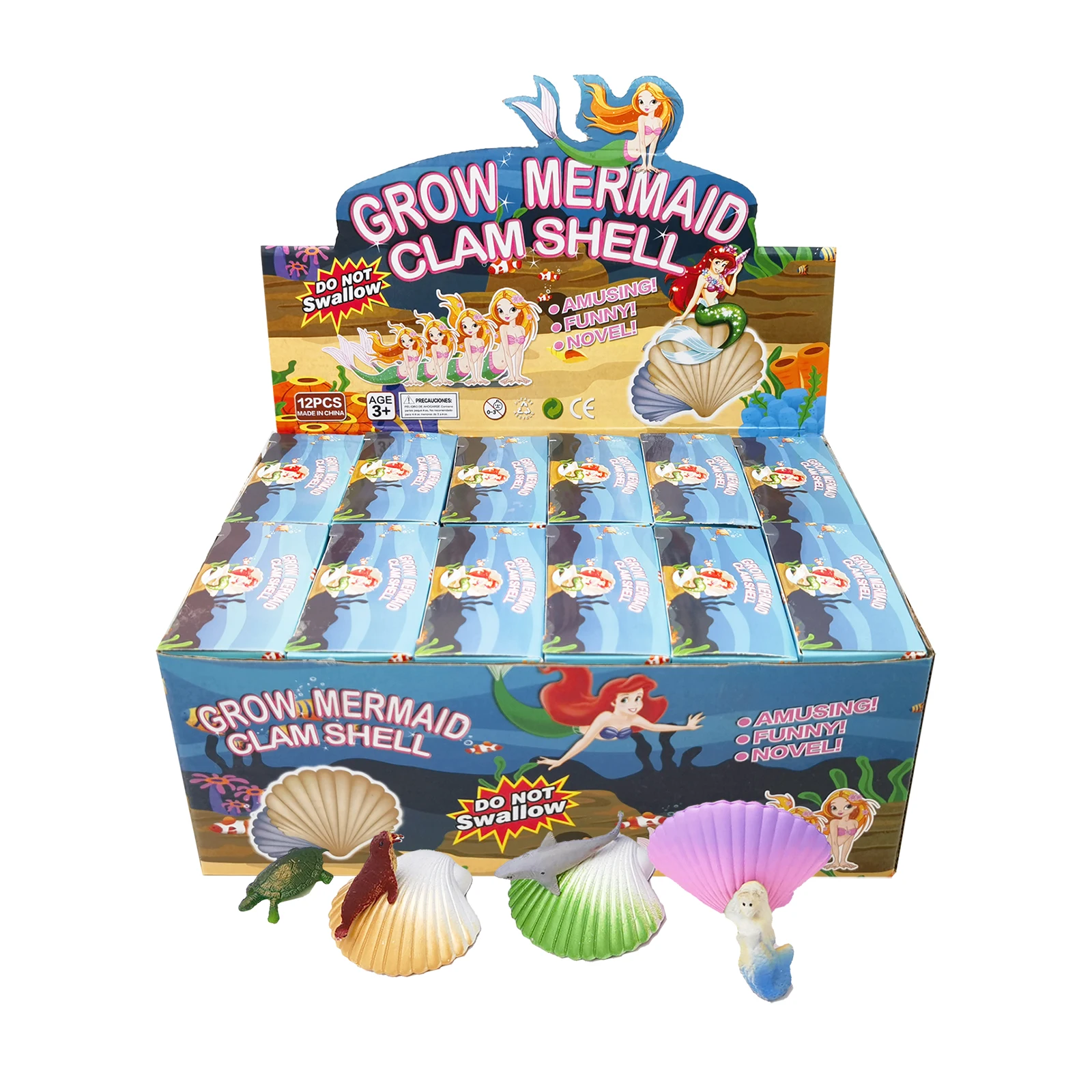 Shell foam water toy Hatching egg Mermaid child scallop girl Sea animal scallop swell to big idea