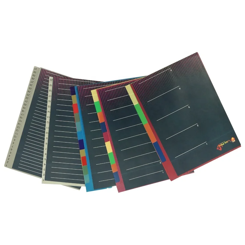 colorful label PP Plastic waterproof 11 Holes File Folder Pages Index Tabs File Dviders divider page paper Office Supplies