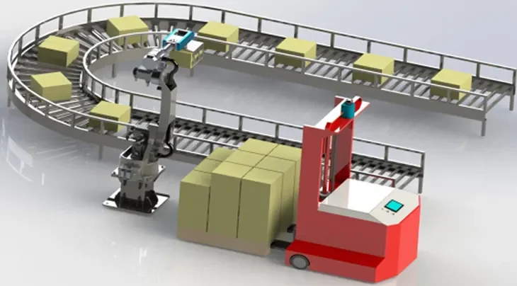 FILLING AUTO BRAND Automatic Robot Palletizer Machine High Productivity Conventional Palletizer Machine System