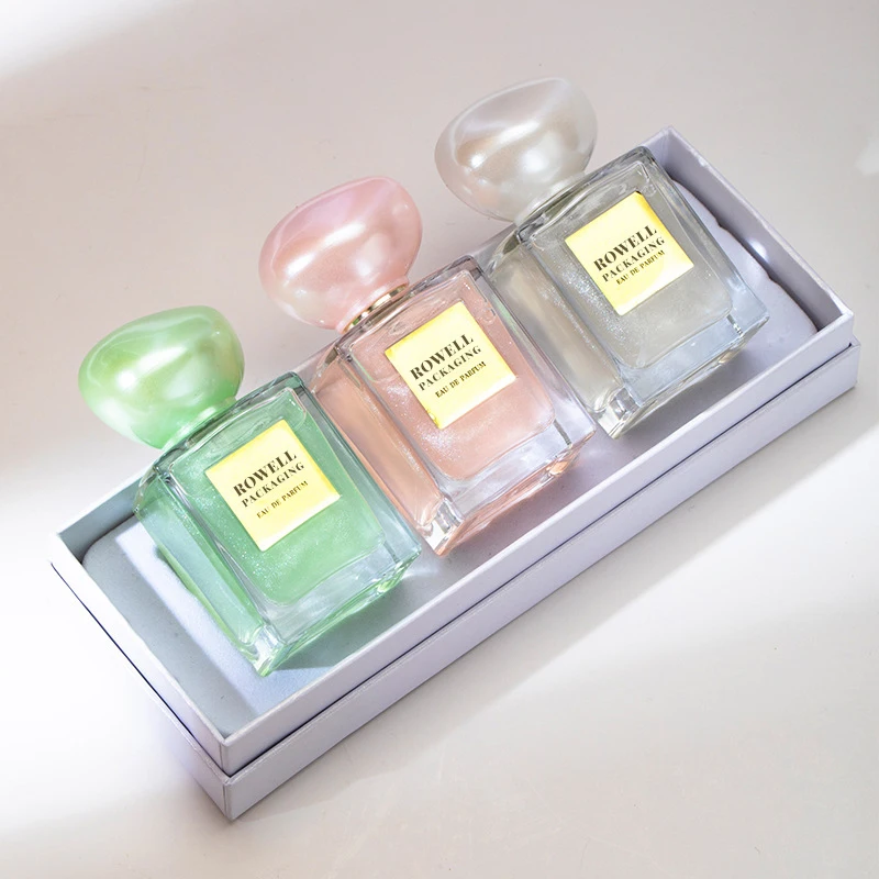 luxury design Macaron series perfume bottle with box packaging cosmetic perfume bottle suit 25 ml