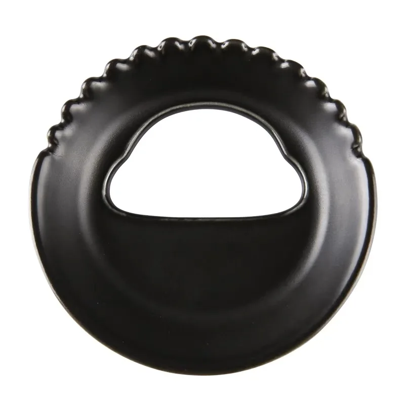 Chinese Manufacturer Guasha Tool For Facial Lifting Cave-Shaped Black Curb Ceramic Scraping Facial Massage Gua sha