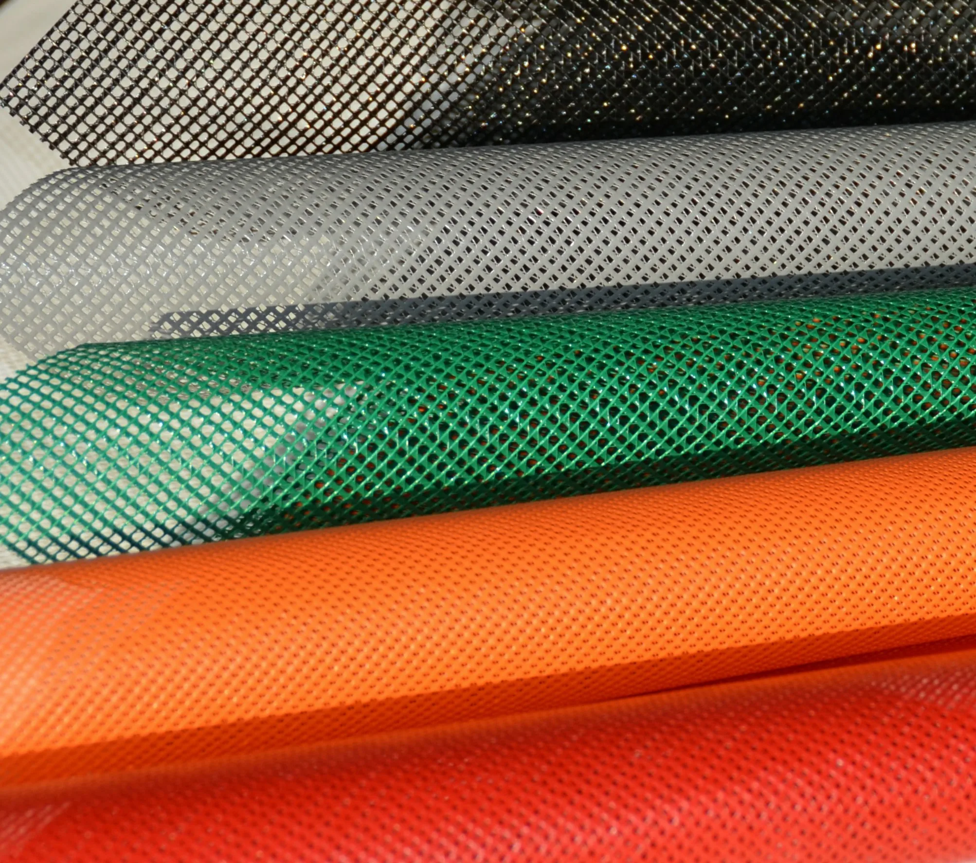 
 Высокопрочная цветная ткань с виниловым покрытием или полиэфирная сетка с огнестойким покрытием   (60147266834)