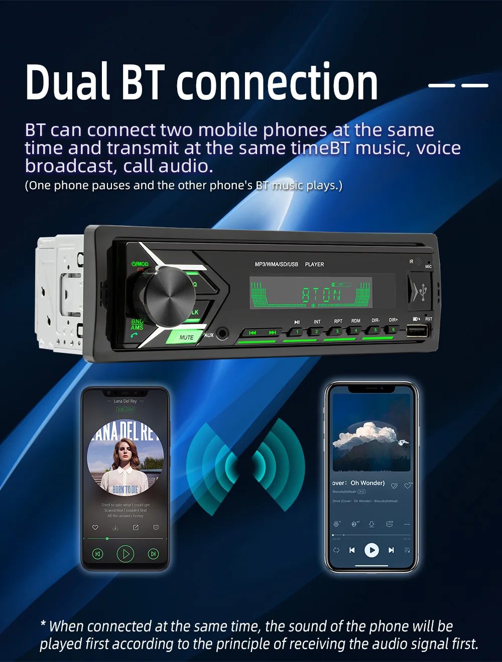 Low Price Multidunction Auto Stereo Radio With BT Handsfree Car MP3 Player For 503 1Din Car Radio Player