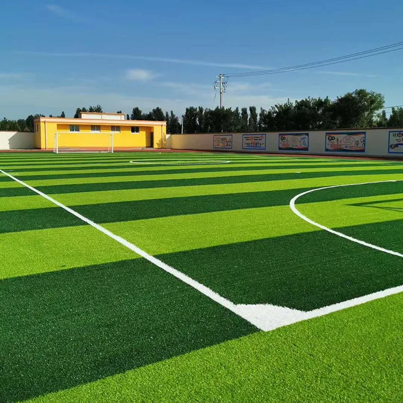45 MM Natural Artificial Grass Carpet Growing Together For Soccer Field Hybrid Grass Rolls Bermuda Turf Lawn