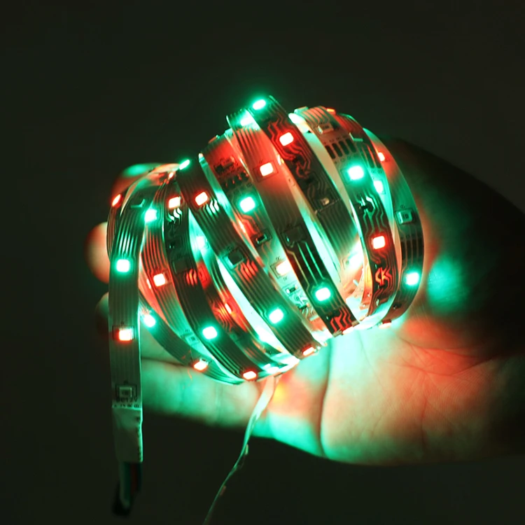 2835 54leds 60leds RGB SMD Flexible 24 Key Remote 12V Power IP65 Waterproof Led Room Strip Light Tape