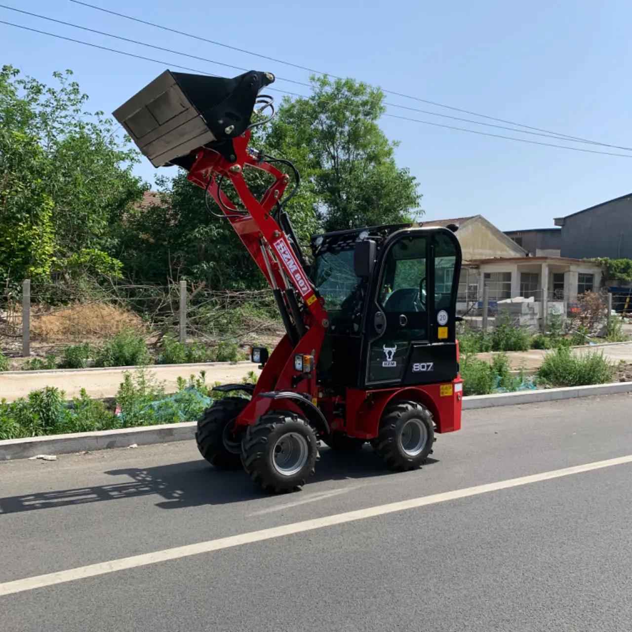 Factory Hzm 807 China Agriculture Articulated Mini Small Large Compact Farm Garden Tractor Wheel Front End Loader with CE/ISO