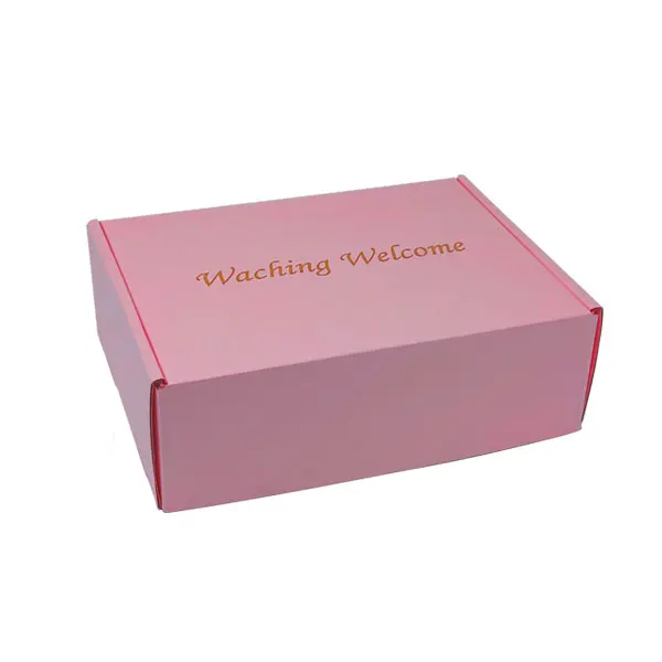 
Hot Corrugated Cajas Branded Packaging Cardboard Clothes Mailing Cosmetic Small Pink Shipping Custom Logo Mailer Box 