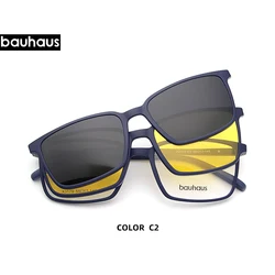 X3179 Magnetic Clip Myopia Eyeglasses Frame, Clip-On Teashades Gafas High Quality Polarized Cat 3 Uv400 Sunglasses