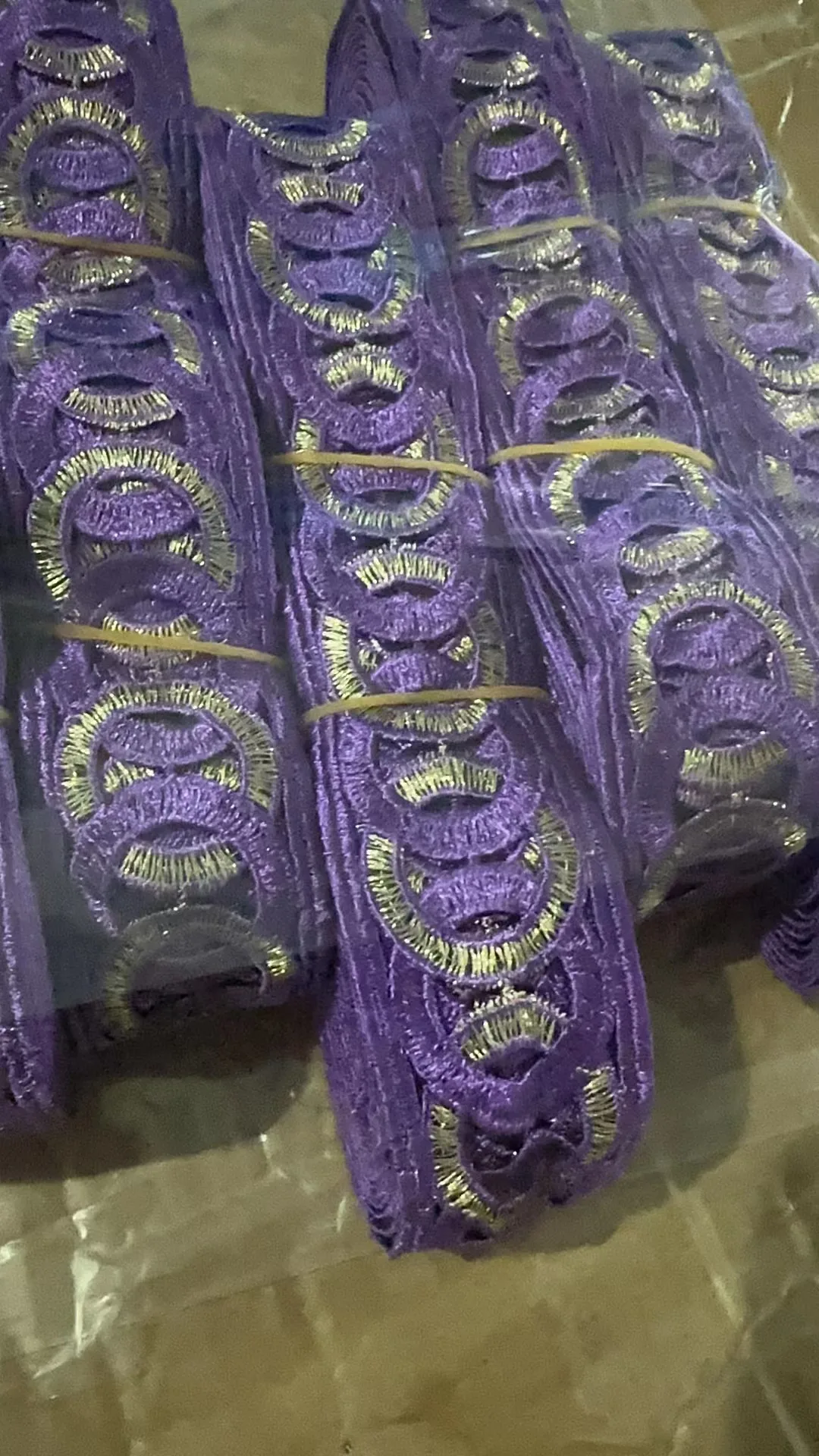 Lace Embroidery Home Decoration Clothing Accessories Water Soluble Gold Thread Lace