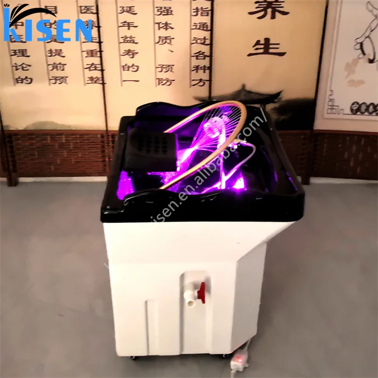 Kisen 60L big water tank portable hair spa washing salon shampoo sink basin bowl no need connect the water plumbing
