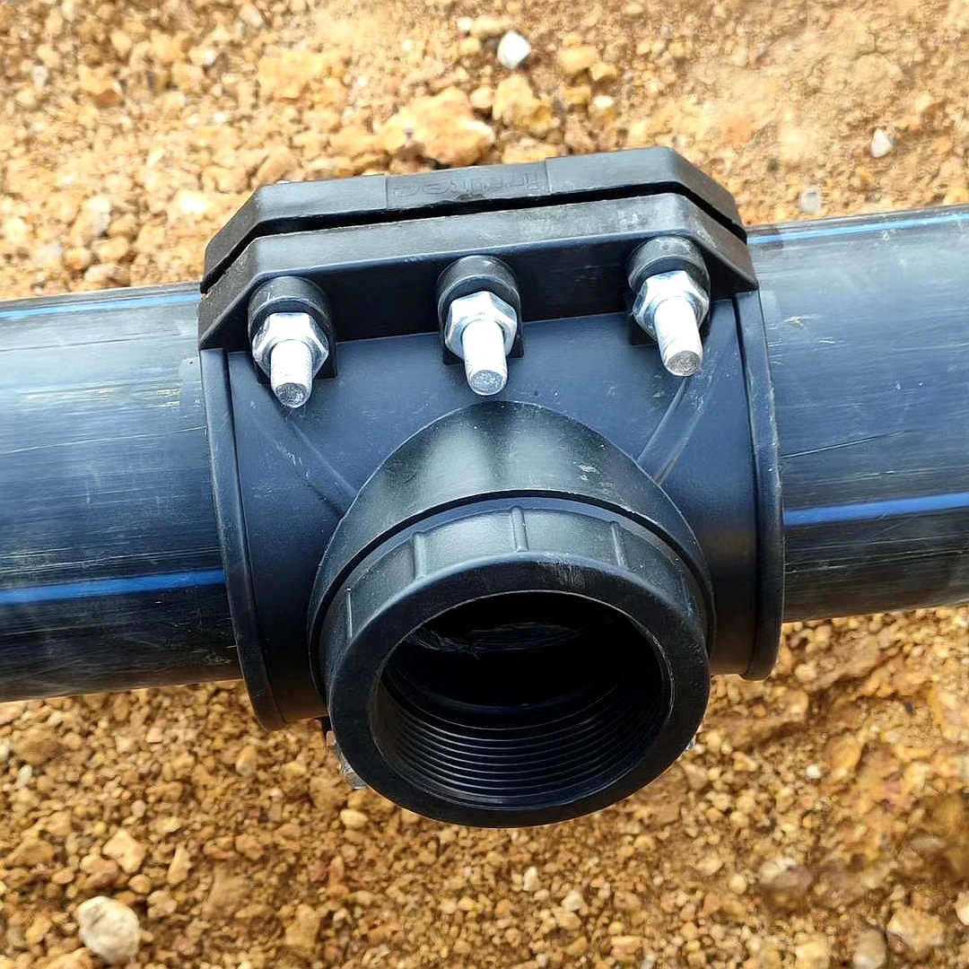 Фермерская Оросительная капельная труба HDPE водопроводная резьба для труб 4 винта фитинги Пластиковые зажимы PP водонапорной линии