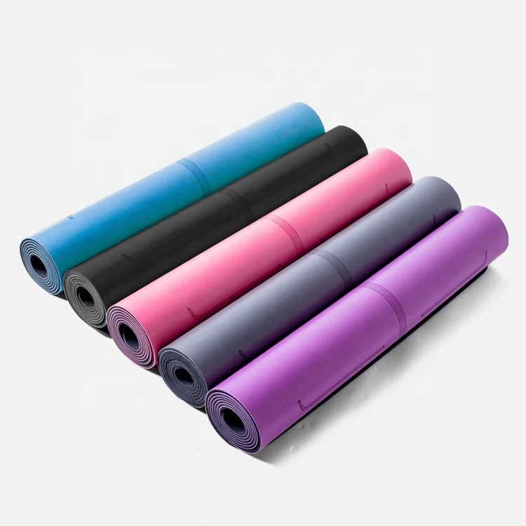 Premium PU (Polyurethane) Rubber Yoga Mats Slip Resistant Waterproof laser logo design