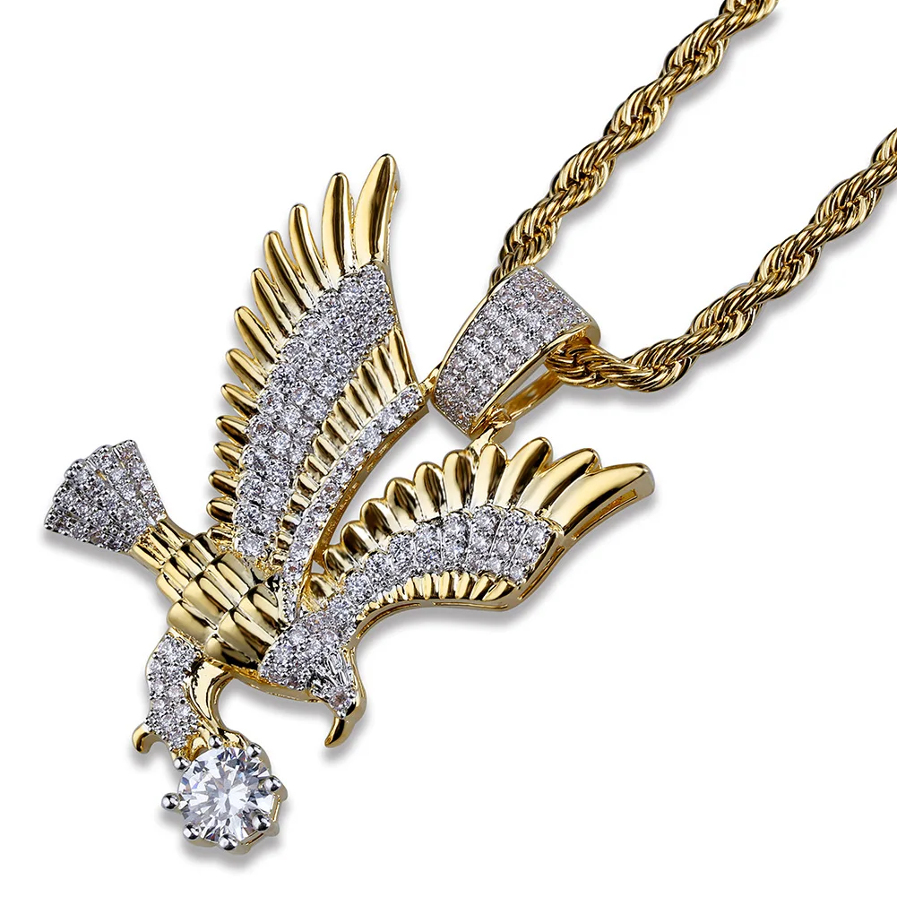 Popular Selling Jewelry 24k Gold Plated Jesus Pendant Necklace Eagle Gold Pendant