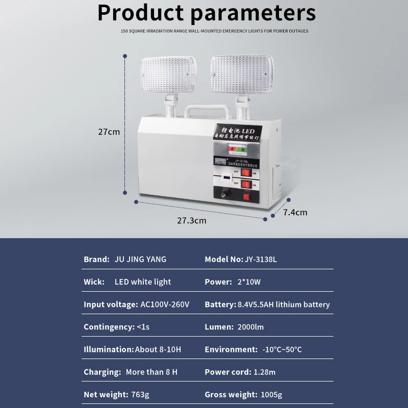 Multi-function automatic emergency lighting LED rechargeable emergency lights