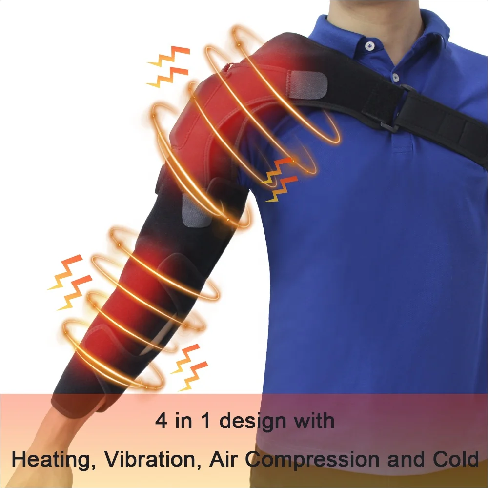 Нагревательная подушка 4 в 1 для плеч и предплечья с вибрацией, сжатием воздуха